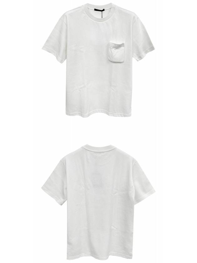 1A5VI Monogram Pocket Short Sleeve TShirt White Men's TShirt TEO - LOUIS VUITTON - BALAAN 4