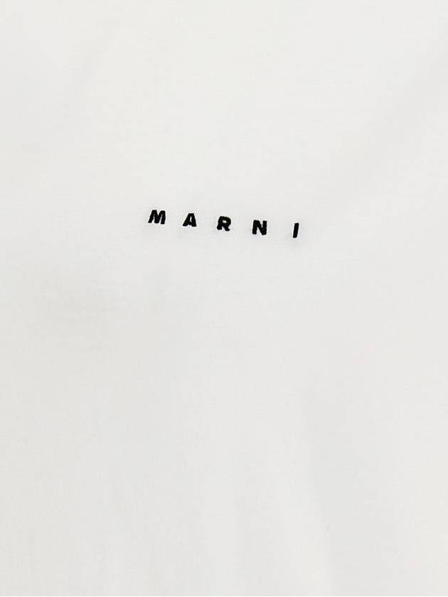 Logo Cotton Short Sleeve T-Shirt White - MARNI - BALAAN 5