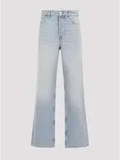 Overdyed Heavy Izey Straight Jeans Light Blue - GANNI - BALAAN 2