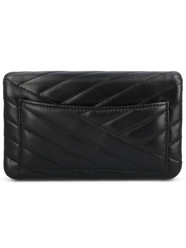 Kira Chevron Chain Cross Bag Black - TORY BURCH - BALAAN 3