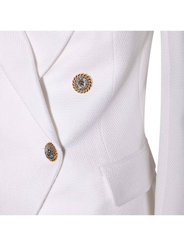 Viscose Blazer Jacket White - BALMAIN - BALAAN 6