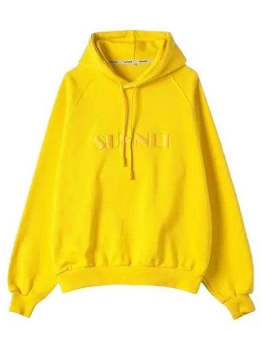 Embroidered hood bright yellow t shirt hoodie - SUNNEI - BALAAN 1