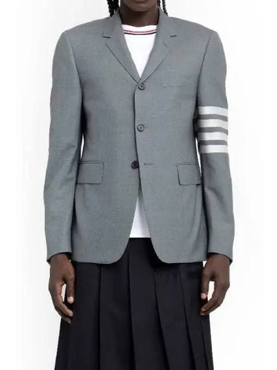 Plain Weave Suiting 4 Bar Classic Sport Jacket Medium Grey - THOM BROWNE - BALAAN 2