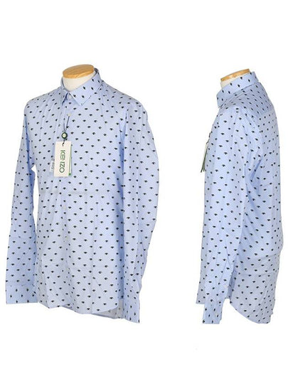 5CH100 1FM T41 Men s Small Eyes Dot Blue Shirt - KENZO - BALAAN 2