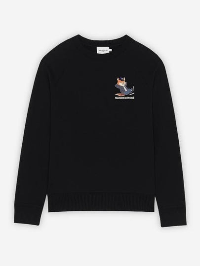 Dressed Fox Print Clean Sweatshirt Black - MAISON KITSUNE - BALAAN 2