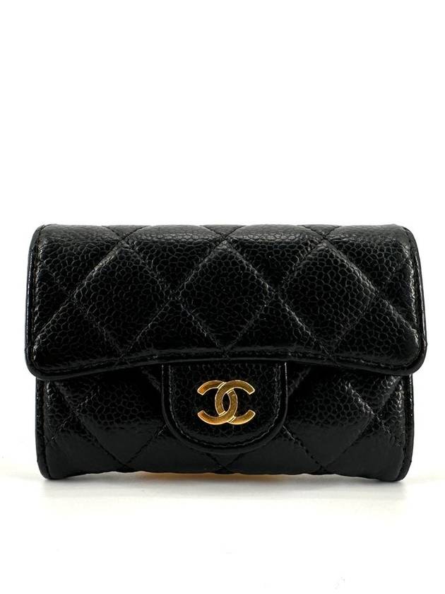 Classic caviar gold flap card wallet - CHANEL - BALAAN 2