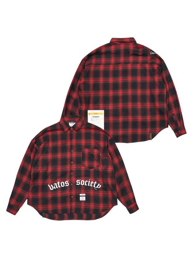 Vatos Oversized Long Sleeve Shirt Red - STIGMA - BALAAN 1