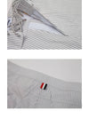 Men's Seersucker 4 Bar Drawstring Board Swim Shorts Grey - THOM BROWNE - BALAAN 7