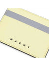 Bicolor Leather Card Wallet Yellow - MARNI - BALAAN 4