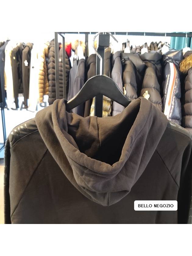 cotton hooded jacket black - MONCLER - BALAAN.