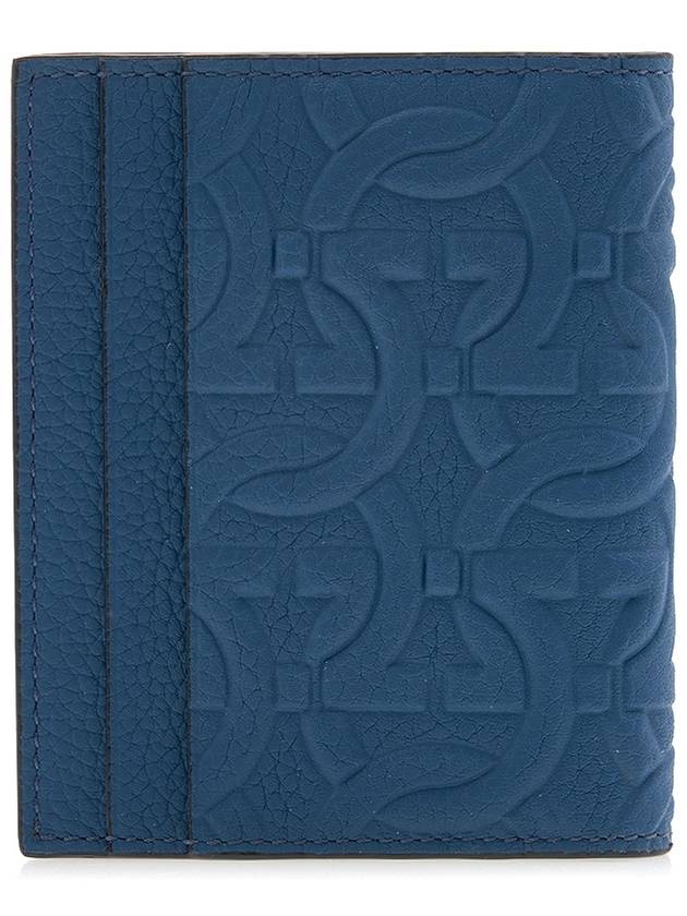 Gancini Card Wallet Denim - SALVATORE FERRAGAMO - BALAAN 4