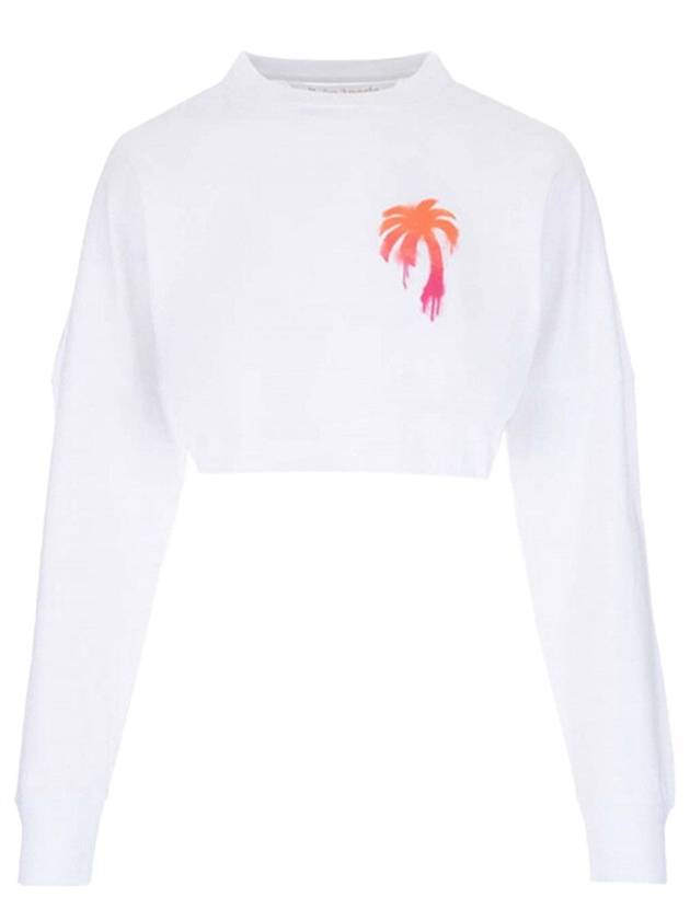 Hooded Sweatshirt PWAB023F22JER0020132 White - PALM ANGELS - BALAAN 3