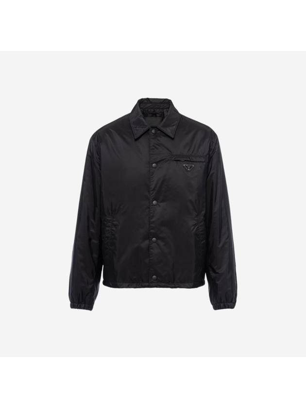 Triangle Logo Re-Nylon Jacket Black - PRADA - BALAAN 1