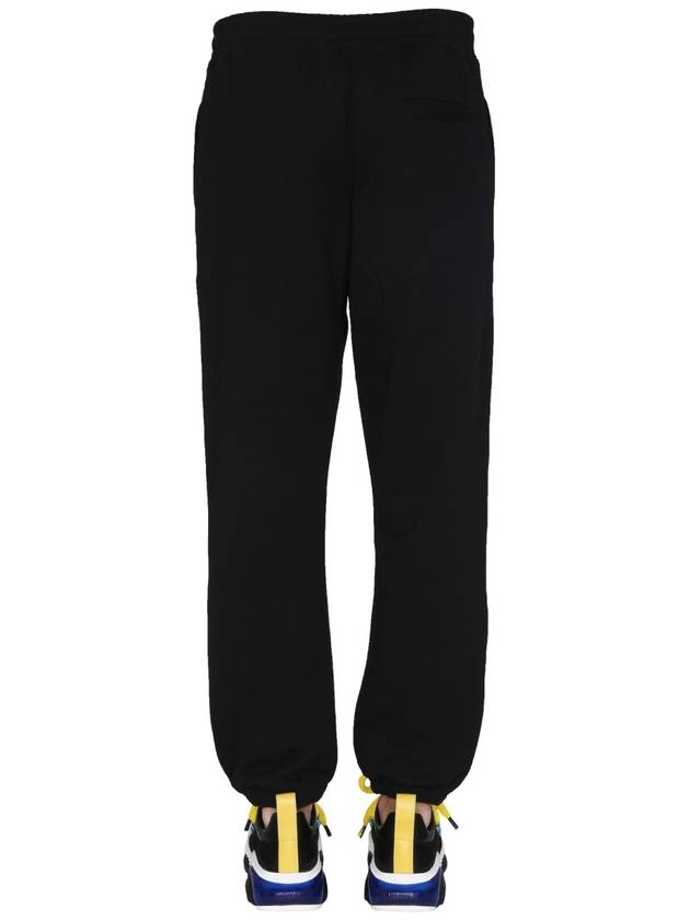 Men's Surf Logo Graphic Print Jogger Track Pants Black - MOSCHINO - BALAAN 5