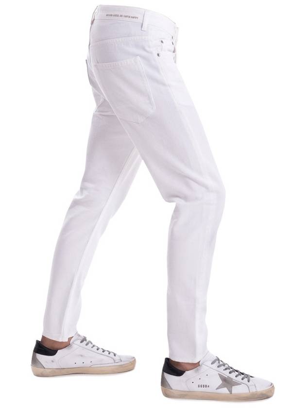 Men's Denim Cotton Straight Jeans White - GOLDEN GOOSE - BALAAN 5