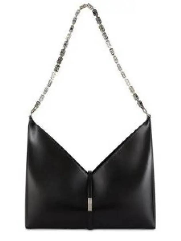 Cutout Chain Large Leather Shoulder Bag Black - GIVENCHY - BALAAN 2