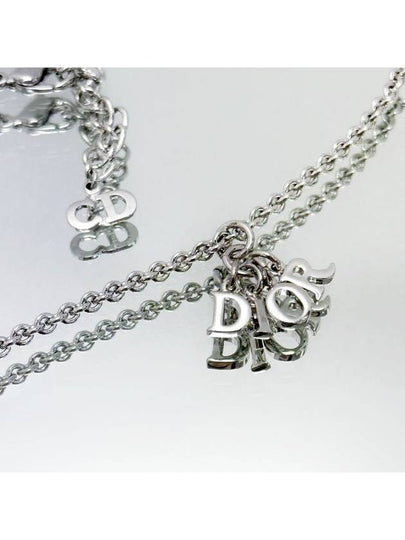 Silver Logo Pendant Necklace 4VDIA29574 - DIOR - BALAAN 2