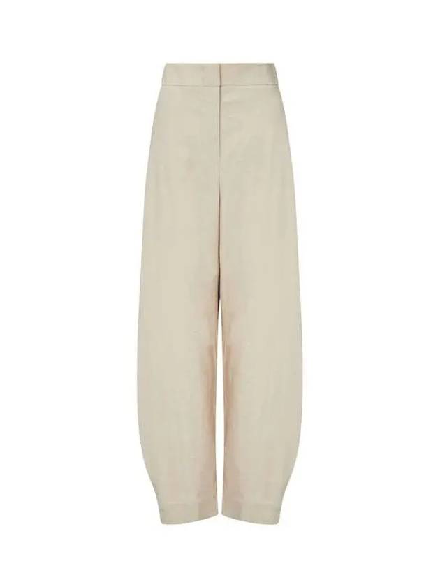 Women s Rayon Balloon Leg Pants Beige - EMPORIO ARMANI - BALAAN 1