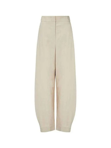 Women s Rayon Balloon Leg Pants Beige - EMPORIO ARMANI - BALAAN 1