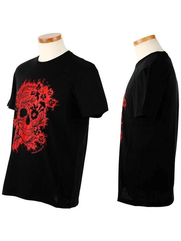 Evil Skull Motif Short Sleeve T-Shirt Black - ALEXANDER MCQUEEN - BALAAN 2