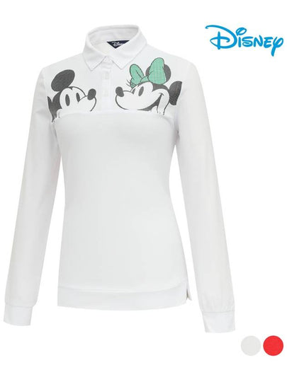 Disney character hem lettering long-sleeved collar T-shirt DO1LTS007 - DISNEY GOLF - BALAAN 2