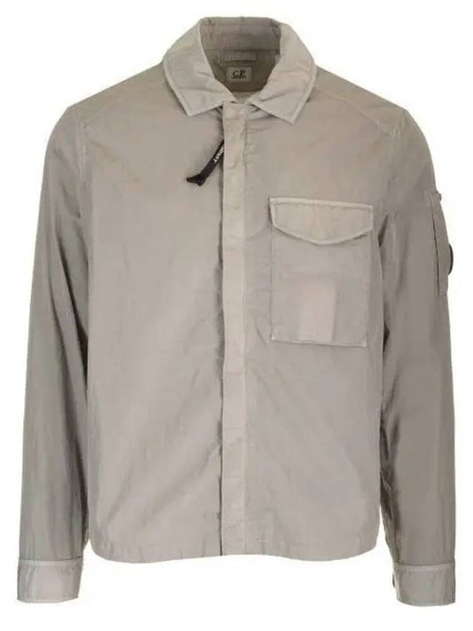 Chrome-R Pocket Long-Sleeves Shirt Grey - CP COMPANY - BALAAN 2