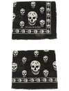 Skull Print Scarf Black - ALEXANDER MCQUEEN - BALAAN 5