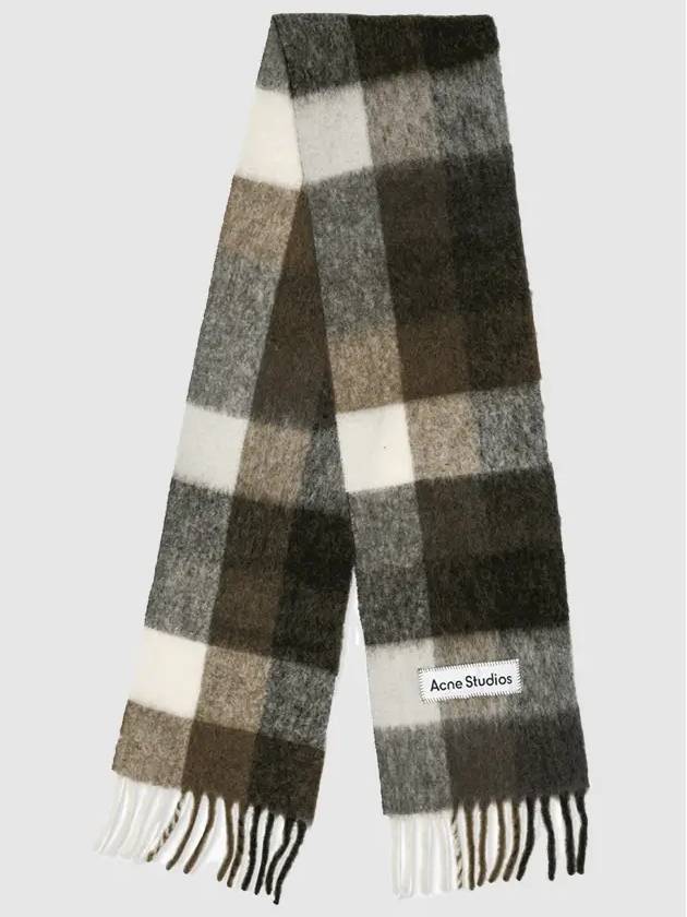 Mohair Check Muffler CA0084 DID - ACNE STUDIOS - BALAAN 1