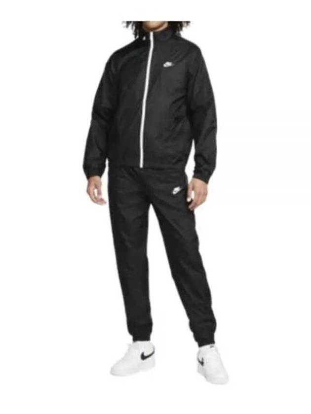 Club Lined Woven Tracksuit Black - NIKE - BALAAN 2