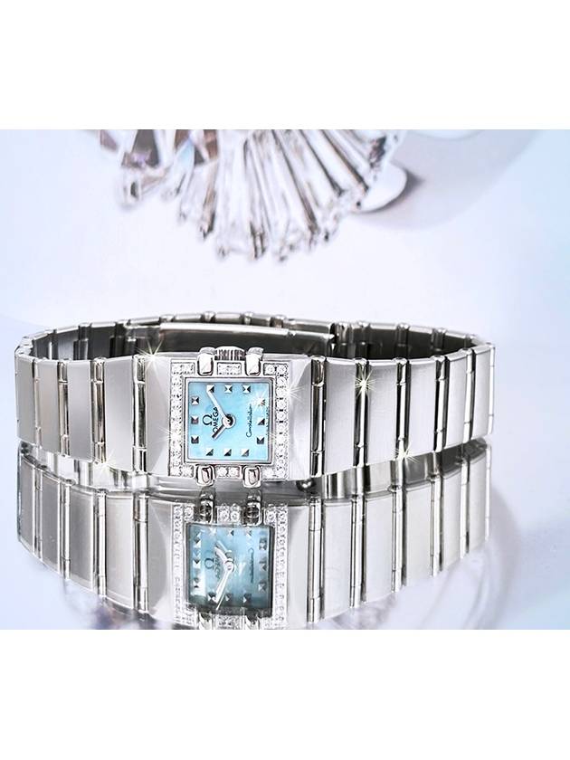 Constellation Blue Mother of Pearl Ladies Top Luxury Diamond Mini Steel Watch - OMEGA - BALAAN 2