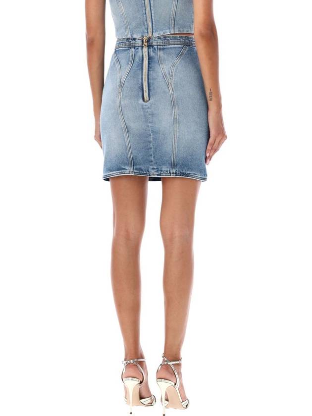 Balmain Denim Mini Skirt - BALMAIN - BALAAN 2