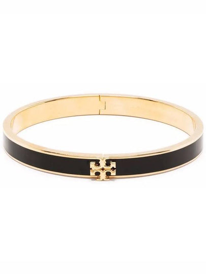 Kira Enamel Bangle Bracelet Black Gold - TORY BURCH - BALAAN 2