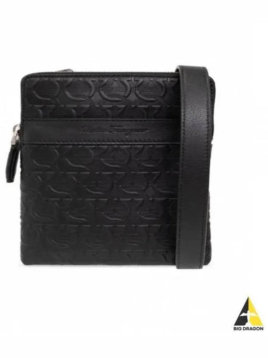 Gancini Embossed Travel Cross Bag Black - SALVATORE FERRAGAMO - BALAAN 2