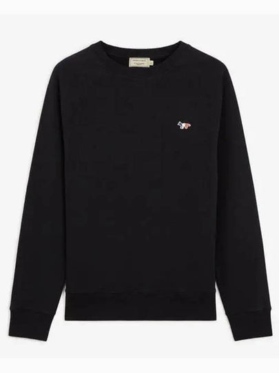 Tricolor Fox Patch Sweatshirt Black - MAISON KITSUNE - BALAAN 2