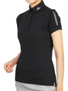 Women's Tour Tech Golf Polo Black - J.LINDEBERG - BALAAN 6