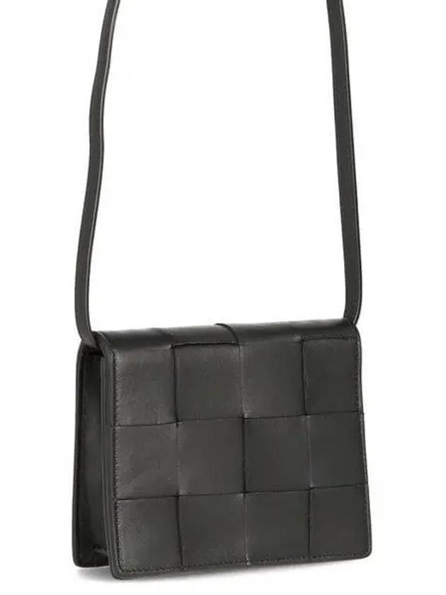 Women's Intrecciato Cross Bag Black - BOTTEGA VENETA - BALAAN 2