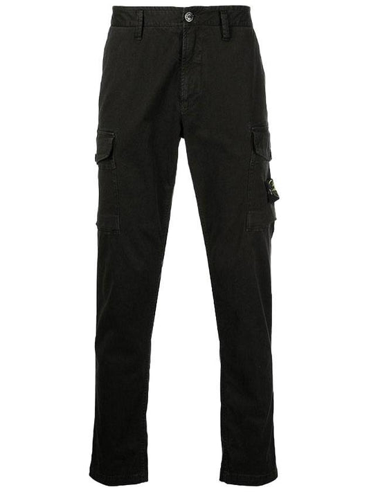 Waffen Patch Multi-Pocket Cargo Straight Pants Black - STONE ISLAND - BALAAN.