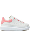 Oversized Leather Low Top Sneakers White Pink - ALEXANDER MCQUEEN - BALAAN 3