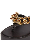 Chain Platform Leather Flip Flops Black - VERSACE - BALAAN 8