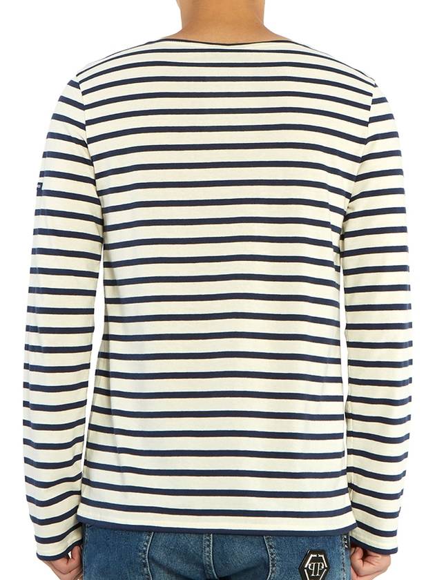 Minquiers Modern Stripe Long Sleeve T-Shirt Ecru Marine - SAINT JAMES - BALAAN 6