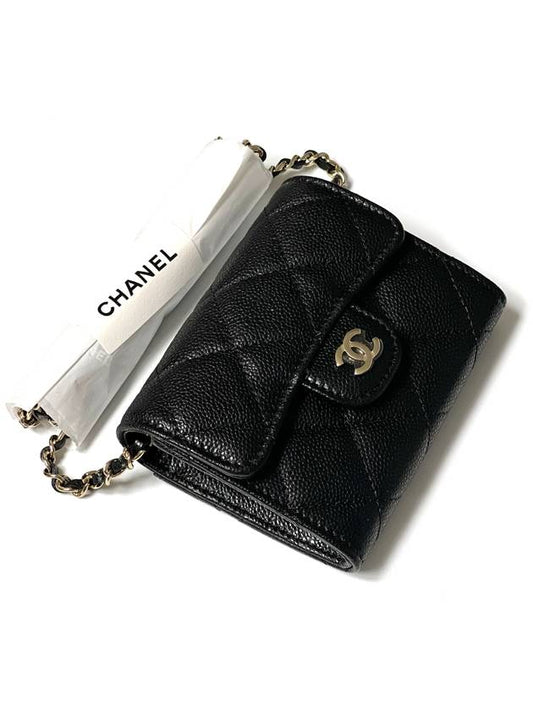 24 Years Classic Caviar Chain Wallet Black AP0238 WOC Mini Bag - CHANEL - BALAAN 2