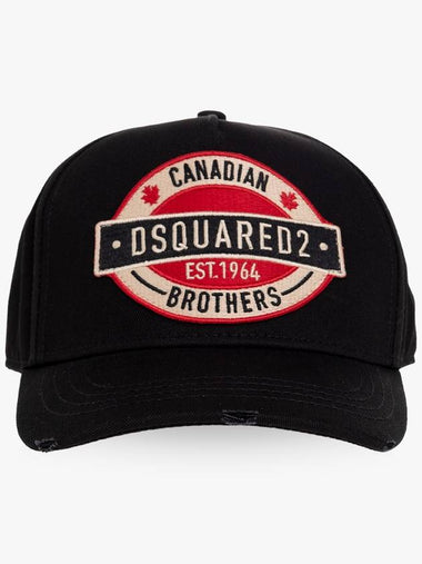 Logo Patch Ball Cap Black - DSQUARED2 - BALAAN 1