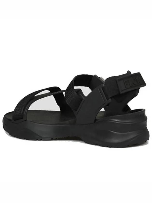 flow buckle sandals black - FENDI - BALAAN.