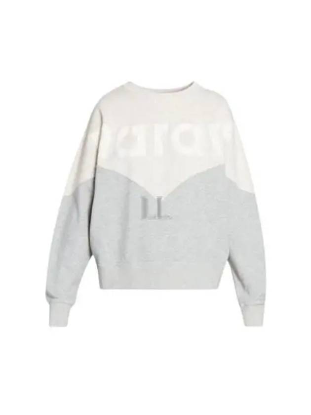 Houston Two-Tone Logo Cotton Sweatshirt Ecru Grey - ISABEL MARANT - BALAAN 2