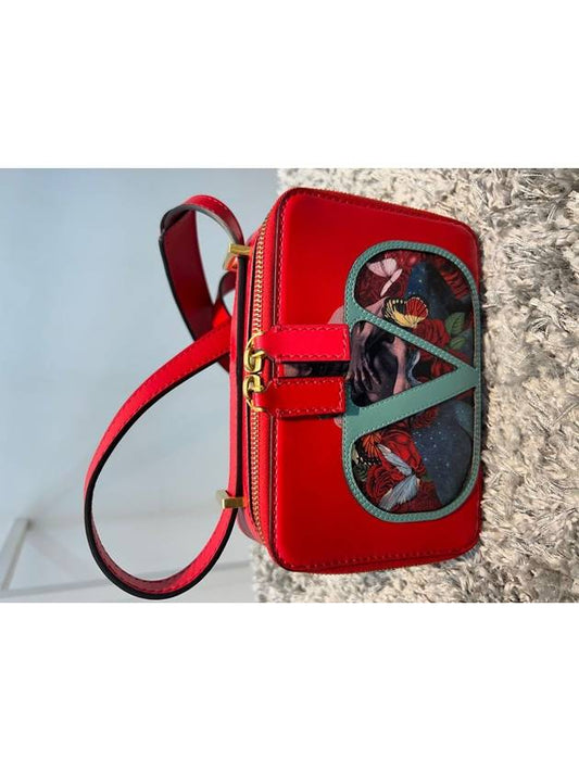 Undercover V Logo Lovers Shoulder Bag Red - VALENTINO - BALAAN.