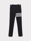 Diagonal Plain Weave Classic Wool Slacks Navy - THOM BROWNE - BALAAN 2