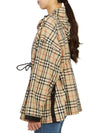 Women's Back-tone Check Zip-up Hooded Jacket Beige - BURBERRY - BALAAN 5