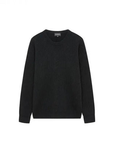 Women s Soft Wool Ribbed Sweater Black 271506 - EMPORIO ARMANI - BALAAN 1