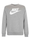 Club Graphic Crew Neck Sweatshirt Grey - NIKE - BALAAN 1