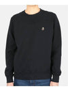 Men's chest logo patch crew neck navy sweatshirt PM FLE BF01 673 - PARAJUMPERS - BALAAN 2